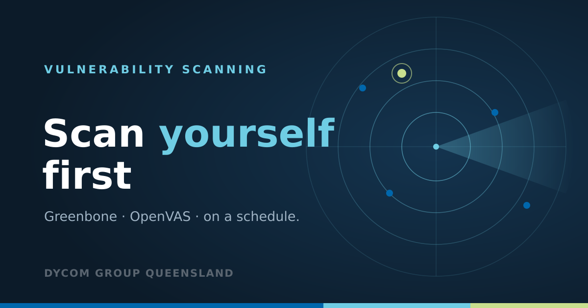 We point a vulnerability scanner at our own network. It found us.